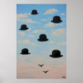 フローティングボウリングをする人、 クリケットの投手ハッツドリームスケープ ポスター (正面)