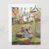 フローティングマーケットバンコク ポストカード (正面/裏面)