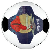 フローティングミステリアスな女性ナイトスカイ魔法ダスト サッカーボール (回転)