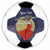 フローティングミステリアスな女性ナイトスカイ魔法ダスト サッカーボール (正面)