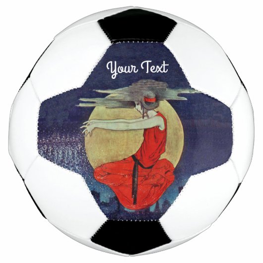 フローティングミステリアスな女性ナイトスカイ魔法ダスト サッカーボール (正面)