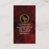 フローティングミュージックノートギターリフスレッドグランジ 名刺 (裏面)