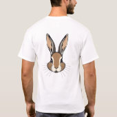 フローティングラビット顔アートTシャツ Tシャツ (裏面)