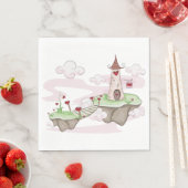 フローティングラブキャッスルイラストレーションロマンチックファンタジー スタンダードランチョンナプキン (インサイチュ)