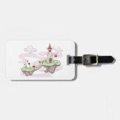 フローティングラブキャッスルイラストレーションロマンチックファンタジー ラゲッジタグ (正面横)