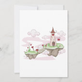 フローティングラブキャッスルイラストレーションロマンチックファンタジー 招待状 (正面)