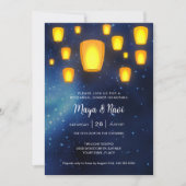 フローティングランタン結婚ズのリハーサルディナー 招待状 (正面)