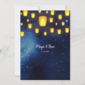 フローティングランタン結婚ズのリハーサルディナー 招待状 (裏面)