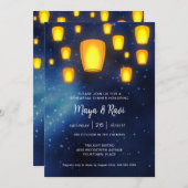 フローティングランタン結婚ズのリハーサルディナー 招待状 (正面/裏面)