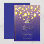 フローティングランタン誕生日招待状 招待状 (正面/裏面)