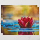 フローティングレッドロータススクラップブック紙 (正面/裏面)