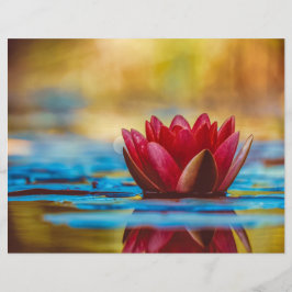 フローティングレッドロータススクラップブック紙