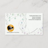 フローティング金ゴールド音楽ノートピアノ鍵音楽先生 名刺 (裏面)