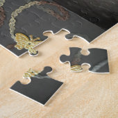 フローティング開花ハート&バタフライ ジグソーパズル (側面)