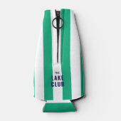 フローティング アンド トーストイング ザ レイク クラブ グリーン ストライプ ボトルクーラー (裏面)