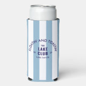 フローティング アンド トーストイング ザ レイク クラブ ブルー ストライプ スリム缶クーラー (Seltzer正面)