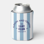 フローティング アンド トーストイング ザ レイク クラブ ブルー ストライプ 缶クーラー (缶正面)