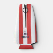 フローティング&トーストイング レイクハウス レッド ストライプ ボトルクーラー (裏面)