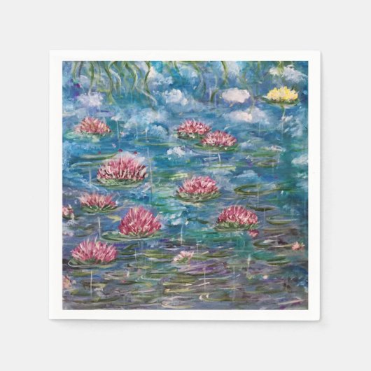 「フローティング・フラワーズ」カクテルナプキンス スタンダードカクテルナプキン (正面)