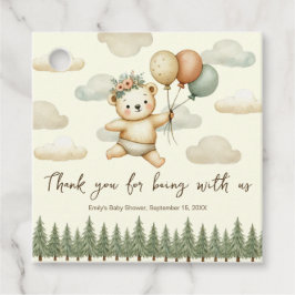 フローティング・ベア・アドベンチャーズ赤ちゃんシャワー フェイバータグ