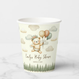 フローティング・ベア・アドベンチャーズ赤ちゃんシャワー 紙コップ