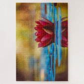 フローティング・レッド・ロータス ジグソーパズル (縦)