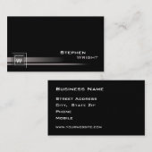 フローティンコーナーモノグラムキューブモダンのカスタム色 名刺 (正面/裏面)