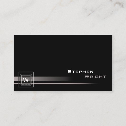 フローティンコーナーモノグラムキューブモダンのカスタム色 名刺 (正面)