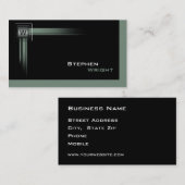 フローティンコーナーモノグラムモダンカスタムカラー 名刺 (正面/裏面)