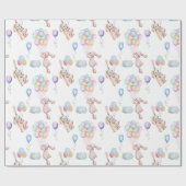 フローティンバルーズバニーラビットinパステル包み ラッピングペーパー (フラット)