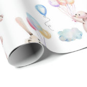 フローティンバルーズバニーラビットinパステル包み ラッピングペーパー (ロールコーナー)