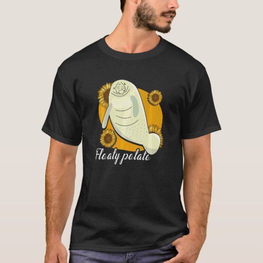 フローティーポテトマナティー海牛マナティー Tシャツ (正面)