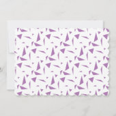 フローティーワンパープルサメ動物ファースト誕生日インビ 招待状 (裏面)