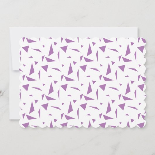 フローティーワンパープルサメ動物ファースト誕生日インビ 招待状 (裏面)