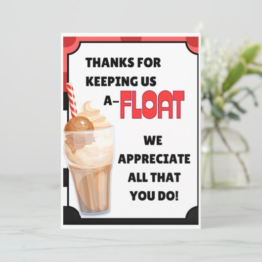 フロートアイスクリームサンキューカード サンキューカード (スタンド正面)