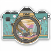 フロートカメラトリップ（幻覚体験）のようなステッカー シール (正面)