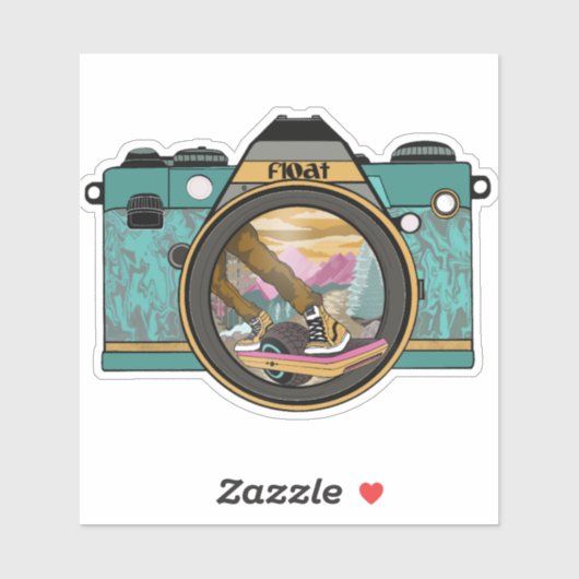 フロートカメラトリップ（幻覚体験）のようなステッカー シール (シート)