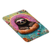 フロートドーナツのコラージュで冷たいスロッおもしろいト マグネット (右側)