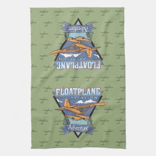 フロートプレーン 航空アドベンチャー キッチンタオル (縦)