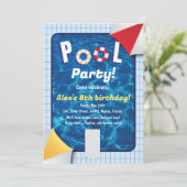 フロート付きプールパーティーの招待状 招待状 (スタンド正面)