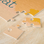 フロート(Float)水彩に舞い上がる様式化された鳥 ジグソーパズル (側面)