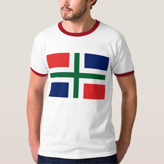 フローニンゲンの旗のTシャツ Tシャツ (正面)