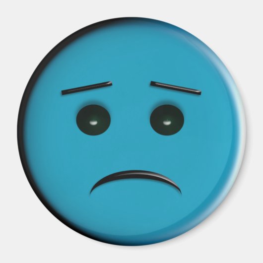 フローニー顔2 – 青 マグネット (正面)