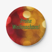 フローハ・ワイハンチテン！メリークリスマスドイツ語gf ペーパープレート (正面)