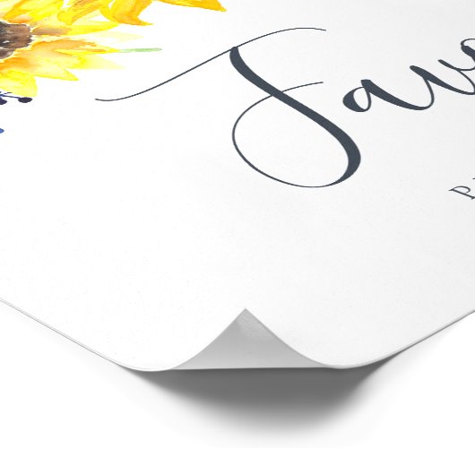 フローフィールド結婚式の引き出物記号 ポスター (角)