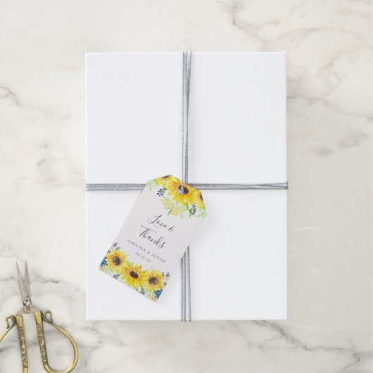 フローフィールド結婚式の引き出物 ギフトタグ (より糸付き)