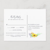 フローフィールドRSVPポストカード(食事の選択あり) インビテーションポストカード (裏面)