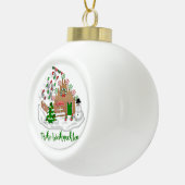 フローヘウェイナクテンアンヘンガーケラムイクバウムシュムク セラミックボールオーナメント (右)