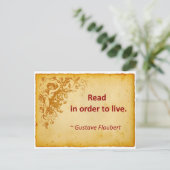 フローベール引用文オン読ズ ポストカード (スタンド正面)