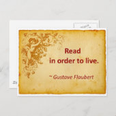 フローベール引用文オン読ズ ポストカード (正面/裏面)